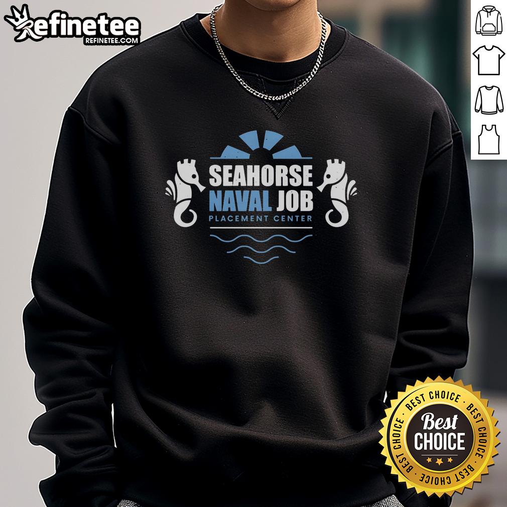 Official Seahorse Naval Job Crest Sweatshirt featuring a unique naval design, perfect for maritime enthusiasts.