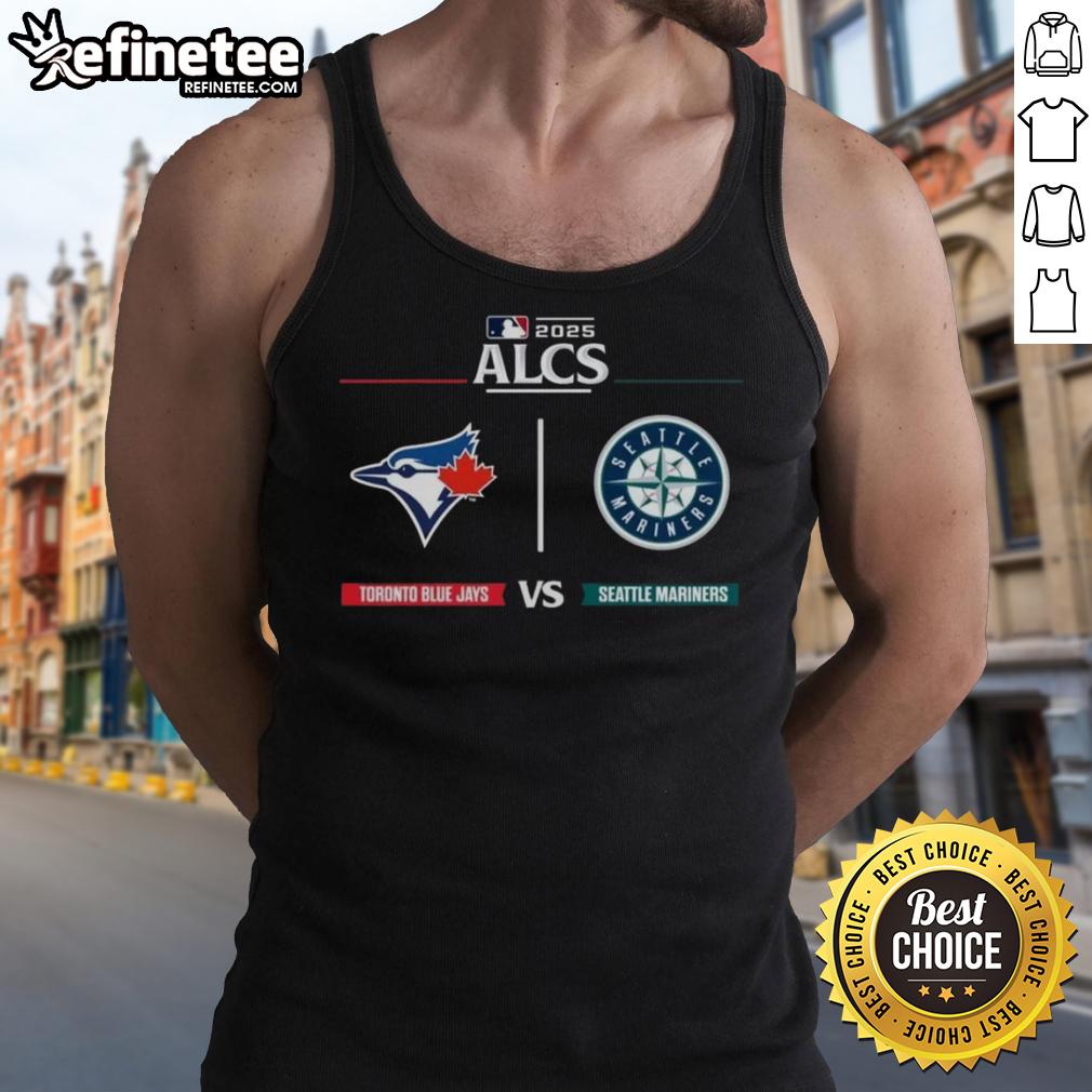 Official Toronto Blue Jays vs Seattle Mariners 2025 ALCS matchup tank top for MLB postseason fans.