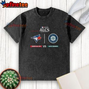 Official Toronto Blue Jays vs Seattle Mariners 2025 ALCS matchup MLB postseason game day washed t-shirt design.