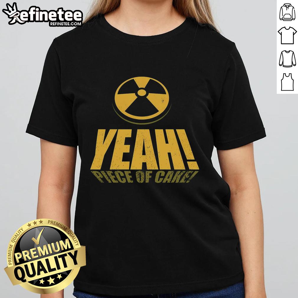 Official Yeah Piece of Cake Easy Like a 90 Ladies Tee in vibrant colors, perfect for casual wear and vintage style enthusiasts.