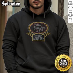 Original Bud Light San Francisco 49ers hoodie featuring vibrant team colors and logo for fans and collectors.