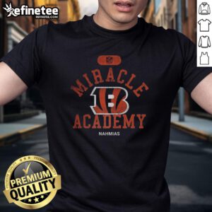 Original Cincinnati Bengals NFL Miracle Academy Nahmias T-Shirt featuring vibrant team colors and logo design.
