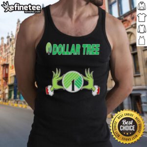 Alt Text: Original Grinch Hands Love Dollar Tree Christmas Tank Top featuring festive design for holiday celebrations.