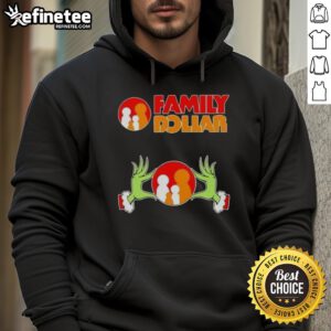 Original Grinch Hands Love Family Dollar Christmas Hoodie featuring festive design and cozy fit for holiday cheer.