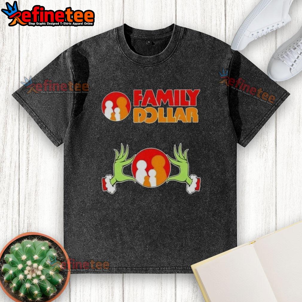 Original Grinch Hands Love Family Christmas T-Shirt from Dollar, featuring festive design perfect for holiday celebrations.