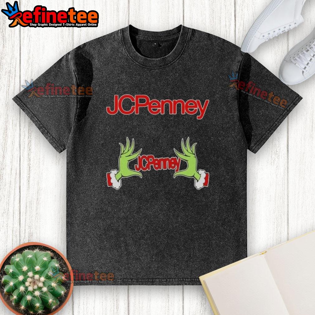 Original Grinch Hands Love JCPenney Christmas Washed T-Shirt featuring festive design and vibrant colors for holiday cheer.