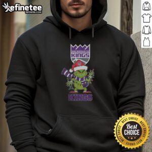 Original Sacramento Kings Christmas Grinch Santa Hat Holiday 2025 Hoodie featuring festive design and team logo.