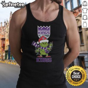 Original Sacramento Kings Christmas Grinch Santa Hat Holiday 2025 Tank Top featuring festive design and team logo.
