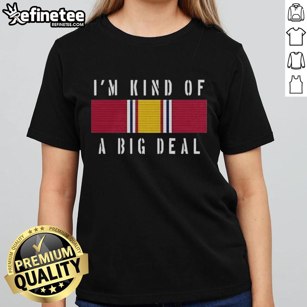 Premium Anchorman meme tee featuring Brian Kerg with National Defense Service Medal design for ladies.