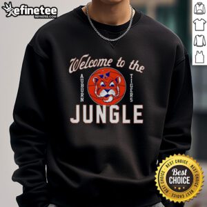 Premium Auburn Tigers Welcome to the Jungle Sweatshirt in vibrant orange, perfect for game day and fan style.