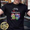 Alt Text: Premium Baby Grinch and Stitch T-Shirt from Applebee's for a Merry Christmas celebration.
