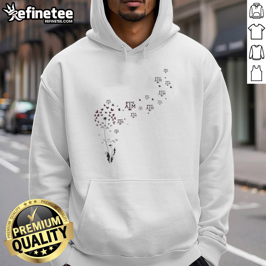 Alt Text: Premium Dandelion Flower Texas A&M Aggies football logo hoodie featuring vibrant colors and stylish design.