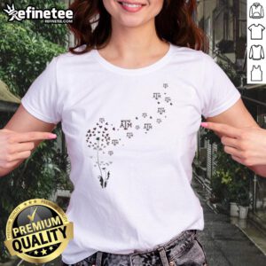 Premium Dandelion Flower Texas A&M Aggies Football Logo Ladies Tee in vibrant colors, perfect for game day style.