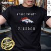 Premium Denver Broncos Football T-Shirt featuring 'True Patriot Freedom' design, perfect for fans and patriots alike.