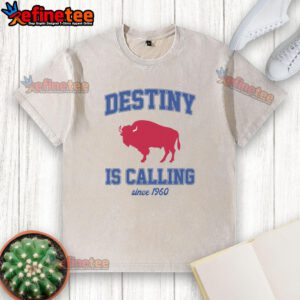 Premium Destiny Is Calling Since 1960 Buffalo Mafia Football Washed T-Shirt featuring a vintage design for sports fans.