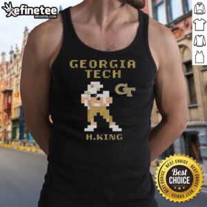 Premium Georgia Tech Football Haynes King retro baller tank top featuring stylish design and vibrant team colors.