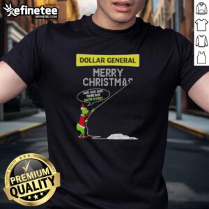 Premium Grinch X Dollar General Merry Christmas T-Shirt featuring 'Hate Hate Hate Double Hate Loathe Entirely' slogan.
