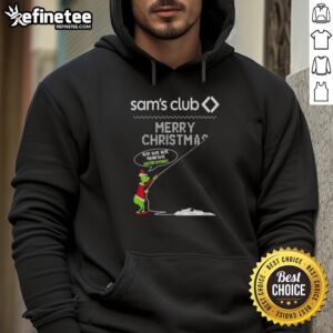 Premium Grinch X Sam's Club Merry Christmas hoodie featuring 'Hate Hate Hate' design, perfect for festive wear.