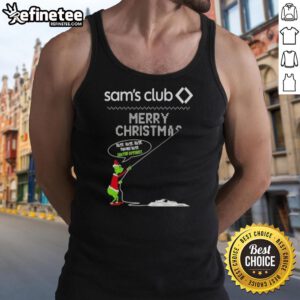 Premium Grinch X Sam's Club Merry Christmas tank top featuring 'Hate Hate Hate' design, perfect for Grinch fans.