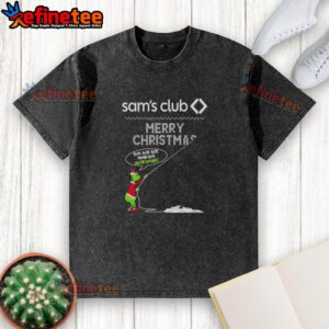 Alt Text: Premium Grinch X Sam's Club Merry Christmas T-shirt featuring Hate Hate Hate graphic design for holiday cheer.