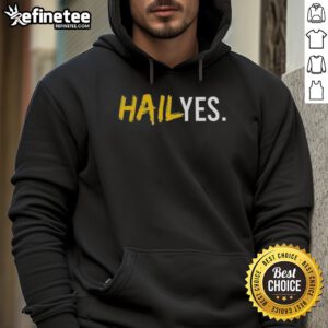 Alt Text: Premium Hail Yes Michigan Wolverines football hoodie featuring a bold logo, perfect for fans and game day wear.