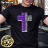 Premium TCU Horned Frogs football cross T-shirt featuring 'I Can Do All Things Through Christ Who Strengthens Me' design.