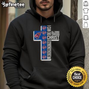 Alt Text: Premium Indiana Fever hoodie featuring I Can Do All Things Through Christ Who Strengthens Me design.