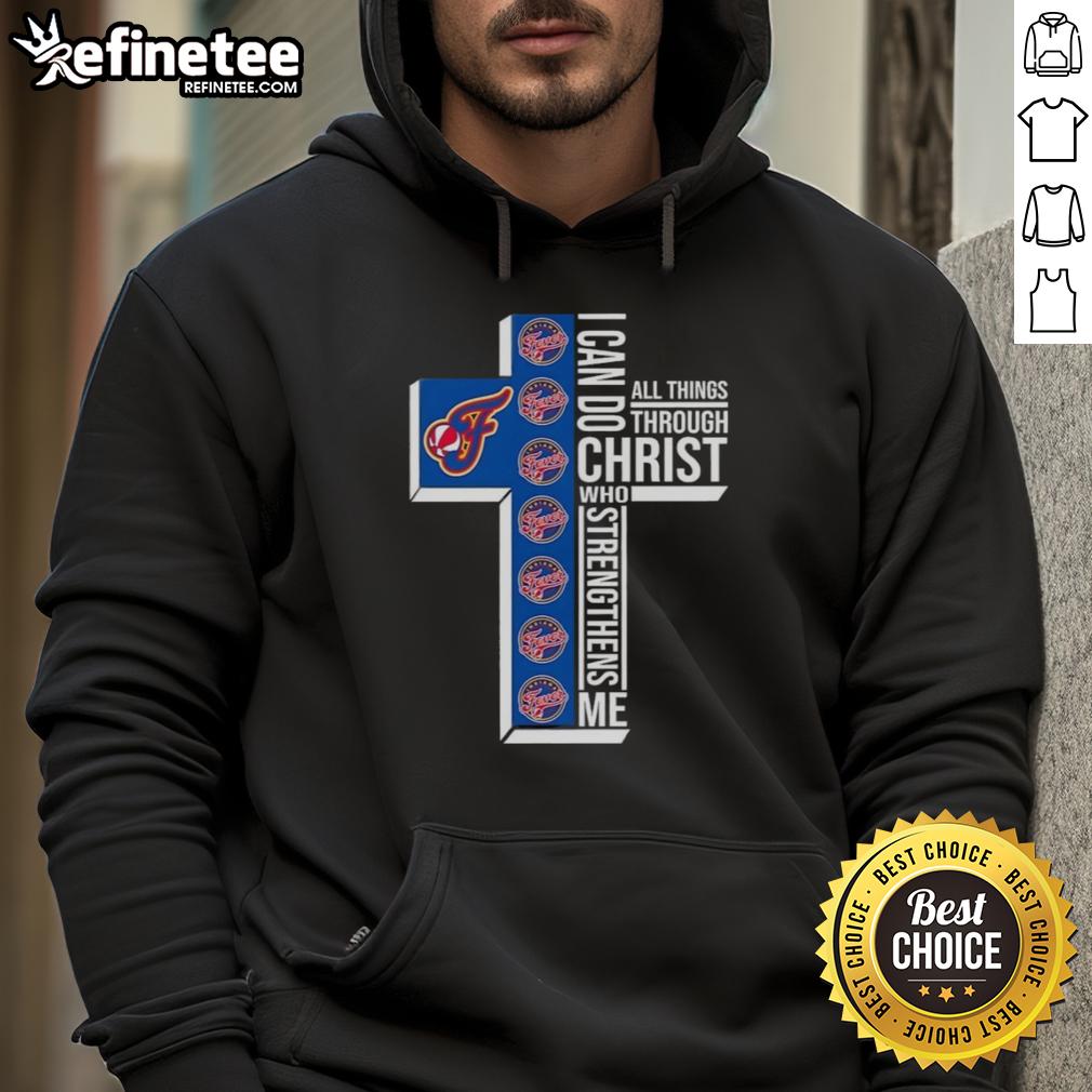 Alt Text: Premium Indiana Fever hoodie featuring I Can Do All Things Through Christ Who Strengthens Me design.