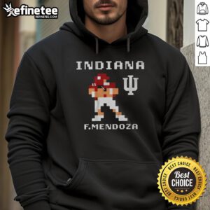Alt Text: Premium Indiana Hoosiers Football Fernando Mendoza Retro Baller Hoodie featuring classic design and vibrant team colors.