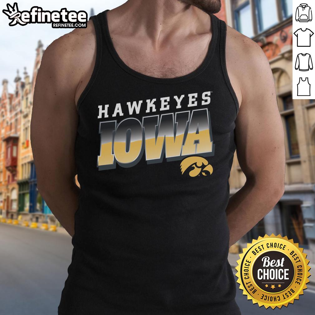 Premium Iowa Hawkeyes polished tank top featuring team colors and logo, perfect for game day and casual wear.