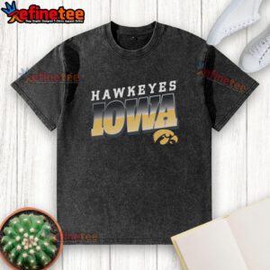 Premium Iowa Hawkeyes Polished Washed T-Shirt featuring team colors and logo, perfect for game day and casual wear.