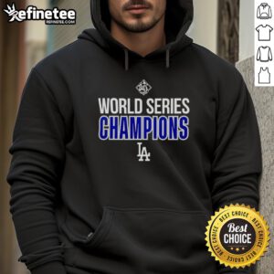 Alt Text: Premium Los Angeles Dodgers World Series Champions 2025 hoodie showcasing team colors and logo for fans.