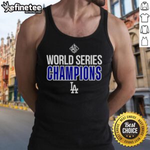 Alt Text: Premium Los Angeles Dodgers World Series Champions 2025 tank top featuring team logo and vibrant colors.
