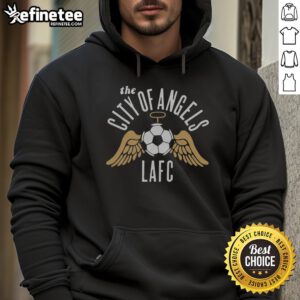 Premium Los Angeles Football Club hoodie featuring 'The City of Angels' design, perfect for fans and stylish wear.