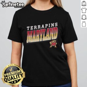 Premium Maryland Terrapins polished ladies tee featuring team logo, perfect for fans and stylish casual wear.