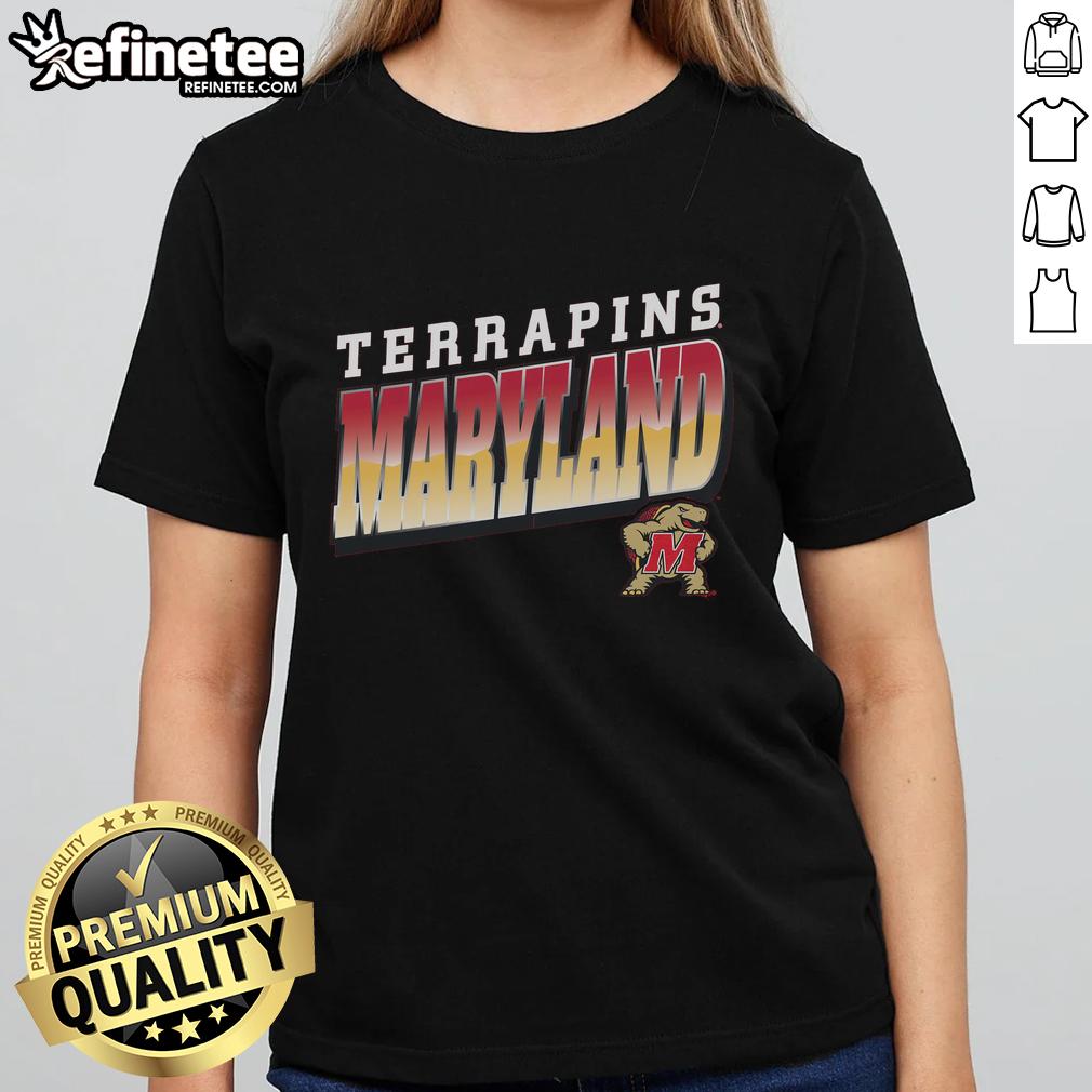 Premium Maryland Terrapins polished ladies tee featuring team logo, perfect for fans and stylish casual wear.