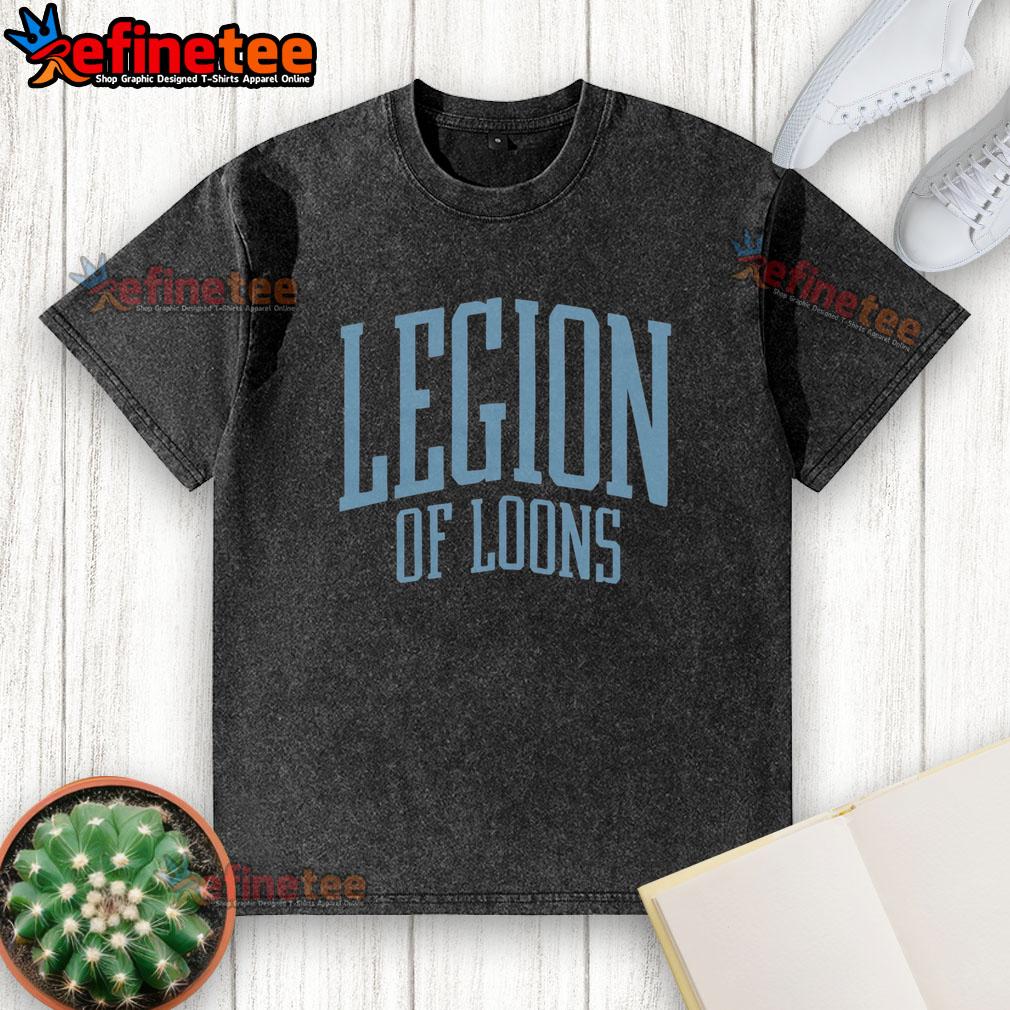 Premium Minnesota United Legion of Loons washed t-shirt featuring vibrant team colors and logo, perfect for fans.