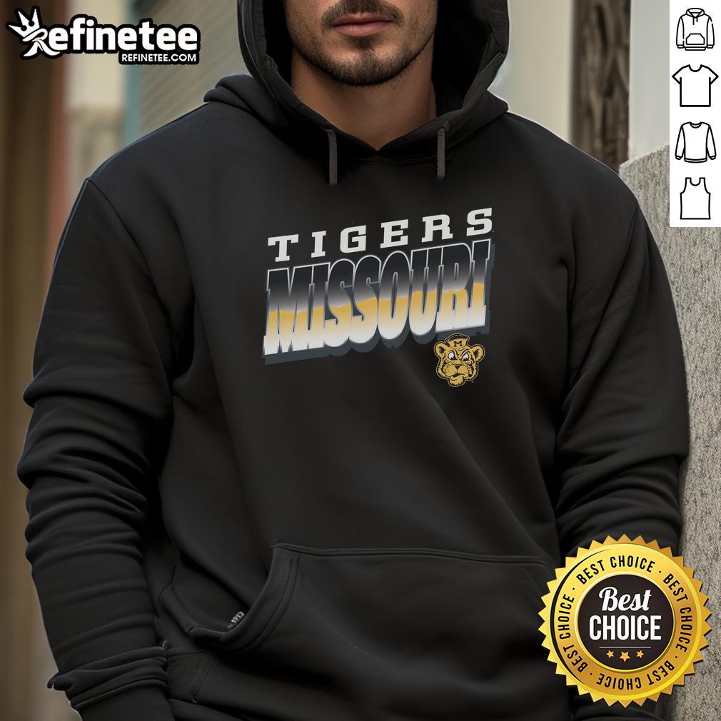 Premium Missouri Tigers vintage polished hoodie in black, showcasing team logo and stylish design for fans.