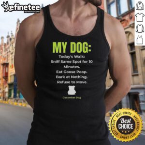 Premium My Dog Schedule Tank Top featuring a playful dog graphic, perfect for dog lovers and casual wear enthusiasts.