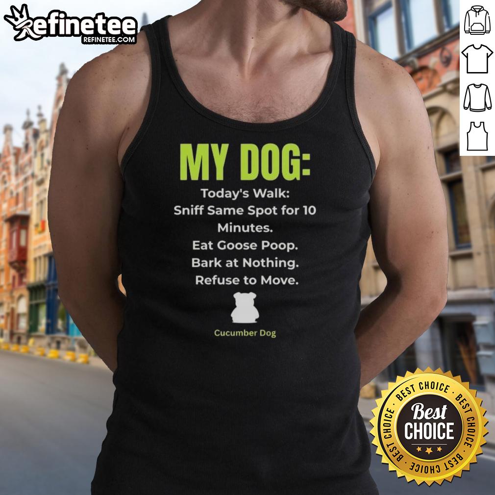 Premium My Dog Schedule Tank Top featuring a playful dog graphic, perfect for dog lovers and casual wear enthusiasts.