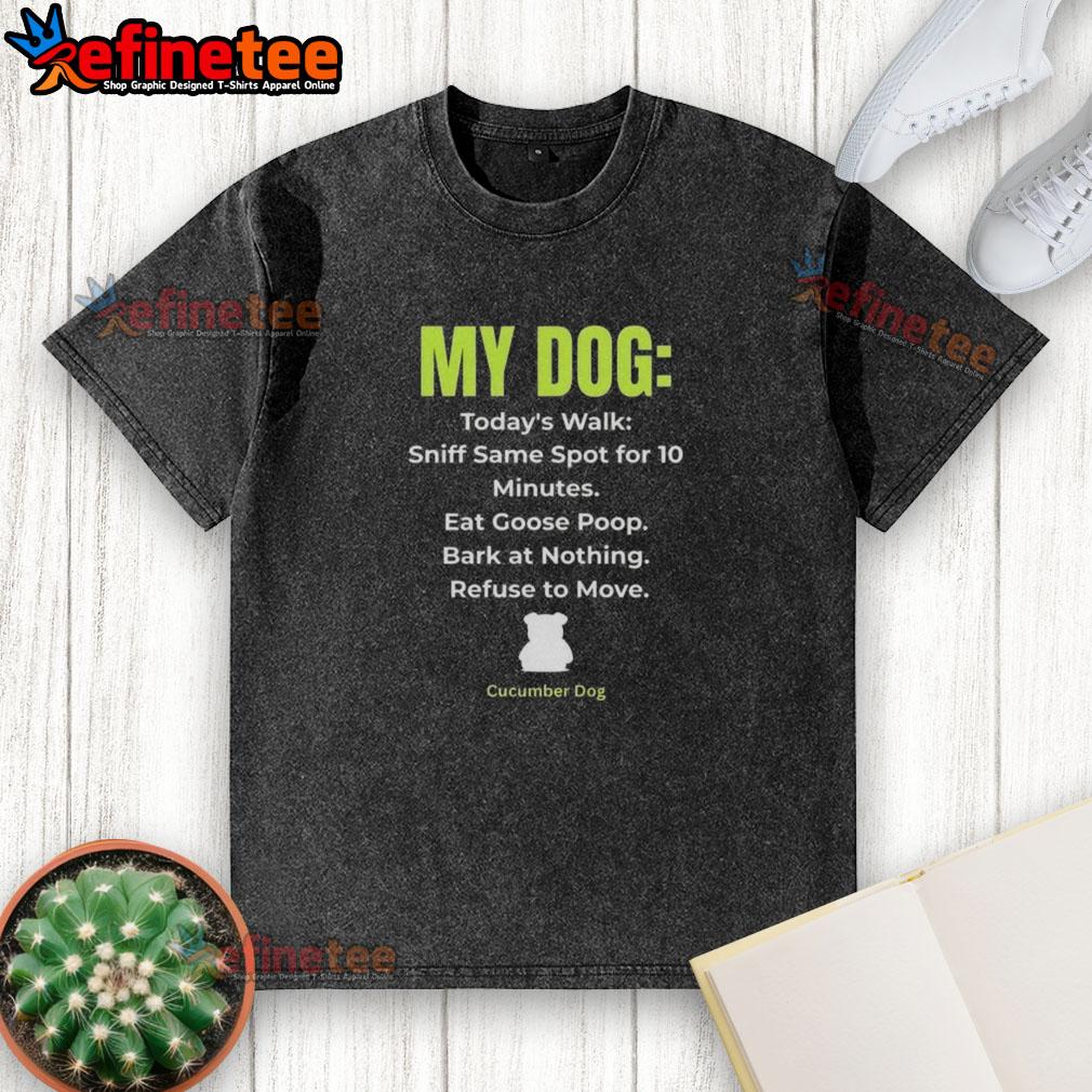 Alt Text: Premium My Dog Schedule washed t-shirt featuring a playful dog graphic, perfect for pet lovers and casual wear.