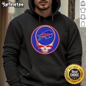 Alt Text: Premium NFL Buffalo Bills Grateful Dead Stealie Hoodie featuring vibrant graphics and cozy design for fans.