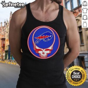 Premium NFL Buffalo Bills Grateful Dead Stealie tank top featuring vibrant graphics and a comfortable fit for fans.