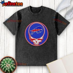 Premium NFL Buffalo Bills Grateful Dead Stealie washed t-shirt featuring a vintage design and vibrant colors.