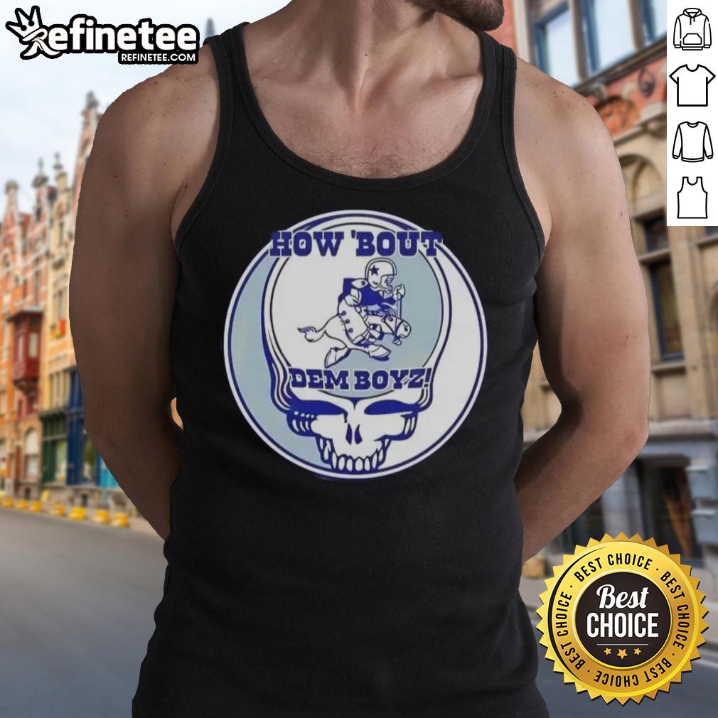Premium NFL Dallas Cowboys Grateful Dead Stealie tank top featuring a vibrant graphic design, perfect for fans.