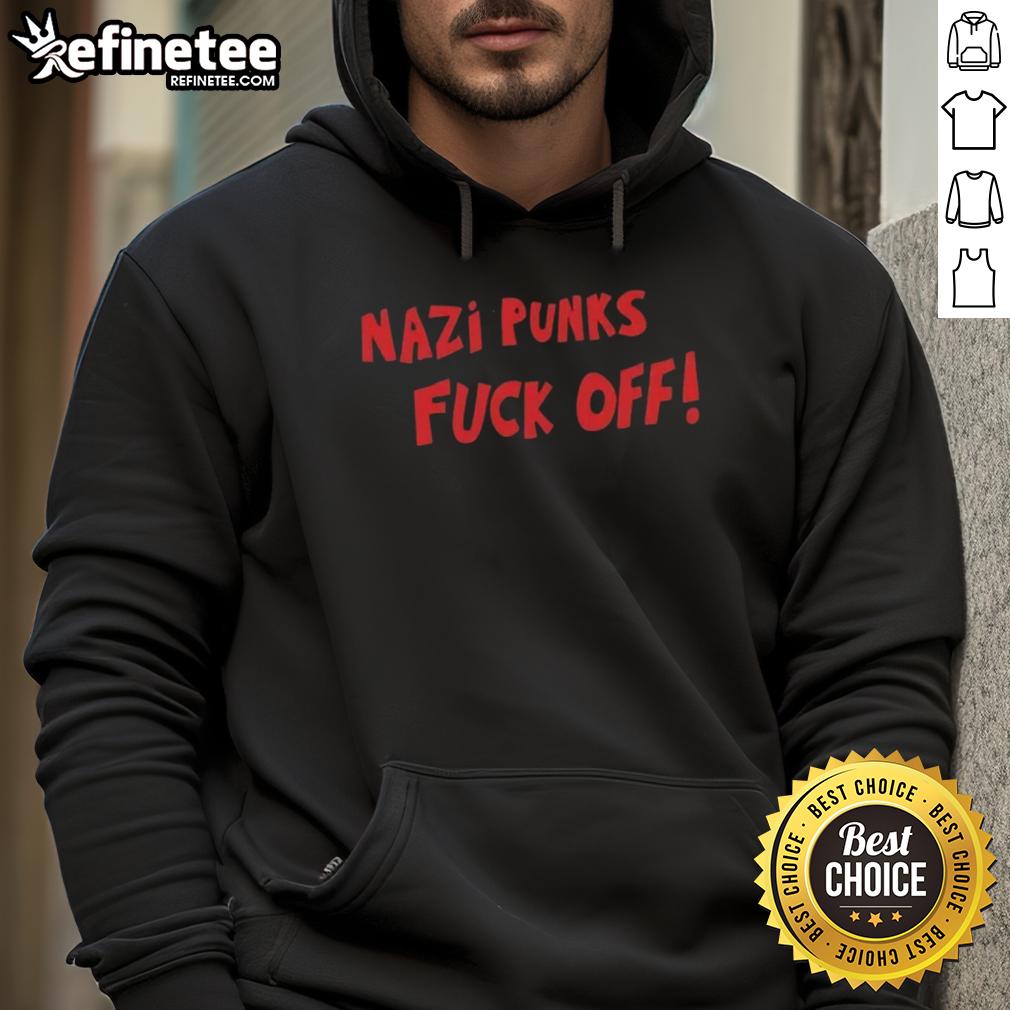 Premium Nazi Punks Fck Off Hoodie featuring bold graphic design, perfect for making a statement in streetwear fashion.