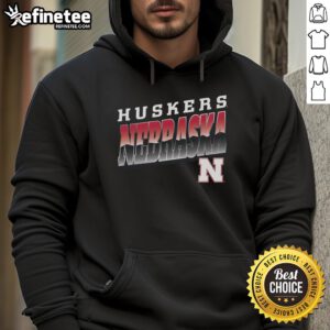 Alt Text: Premium Nebraska Cornhuskers polished hoodie in red, featuring the iconic team logo, perfect for fans and cozy wear.
