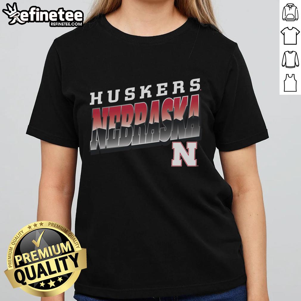 Premium Nebraska Cornhuskers polished ladies tee in vibrant red, featuring bold logo and stylish design for fans.