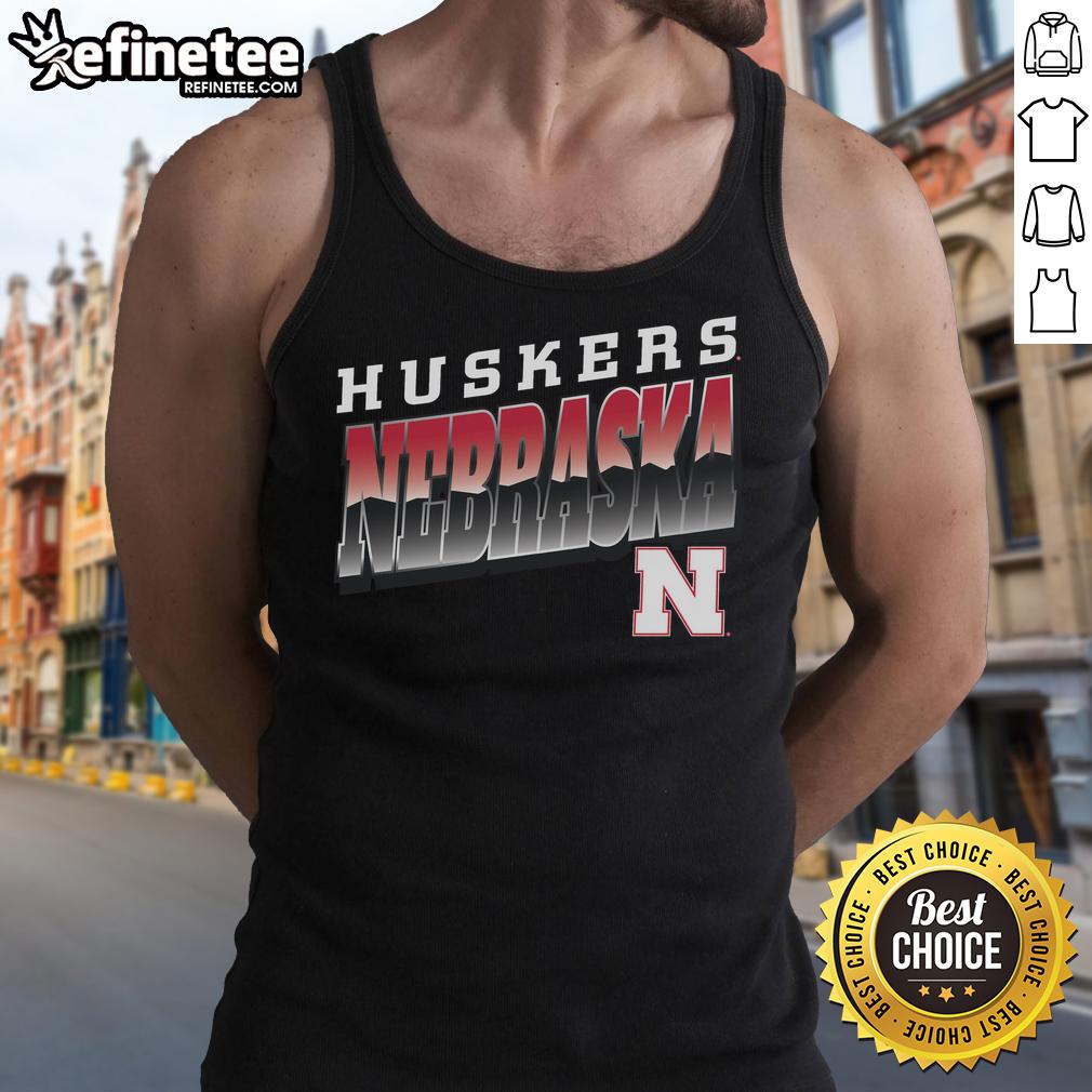 Premium Nebraska Cornhuskers polished tank top featuring team colors and logo, perfect for game day or casual wear.