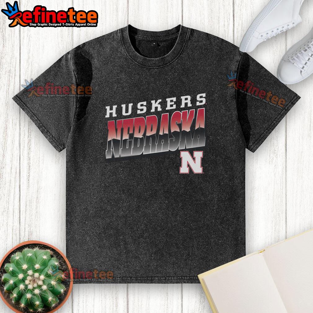 Alt Text: Premium Nebraska Cornhuskers polished washed t-shirt featuring vibrant colors and a comfortable fit for fans.